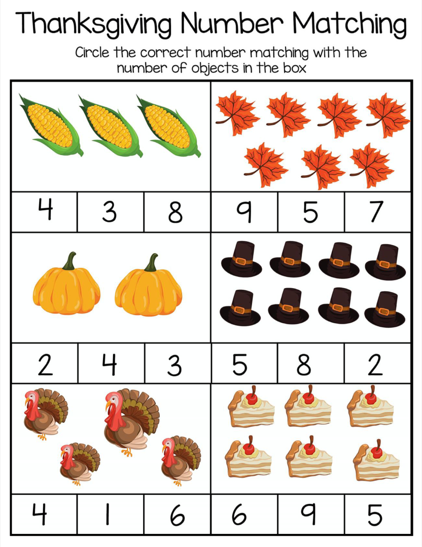 Thanksgiving Patterns | Worsheets Library - Worksheets Library pertaining to Thanksgiving Matching Worksheet Printable