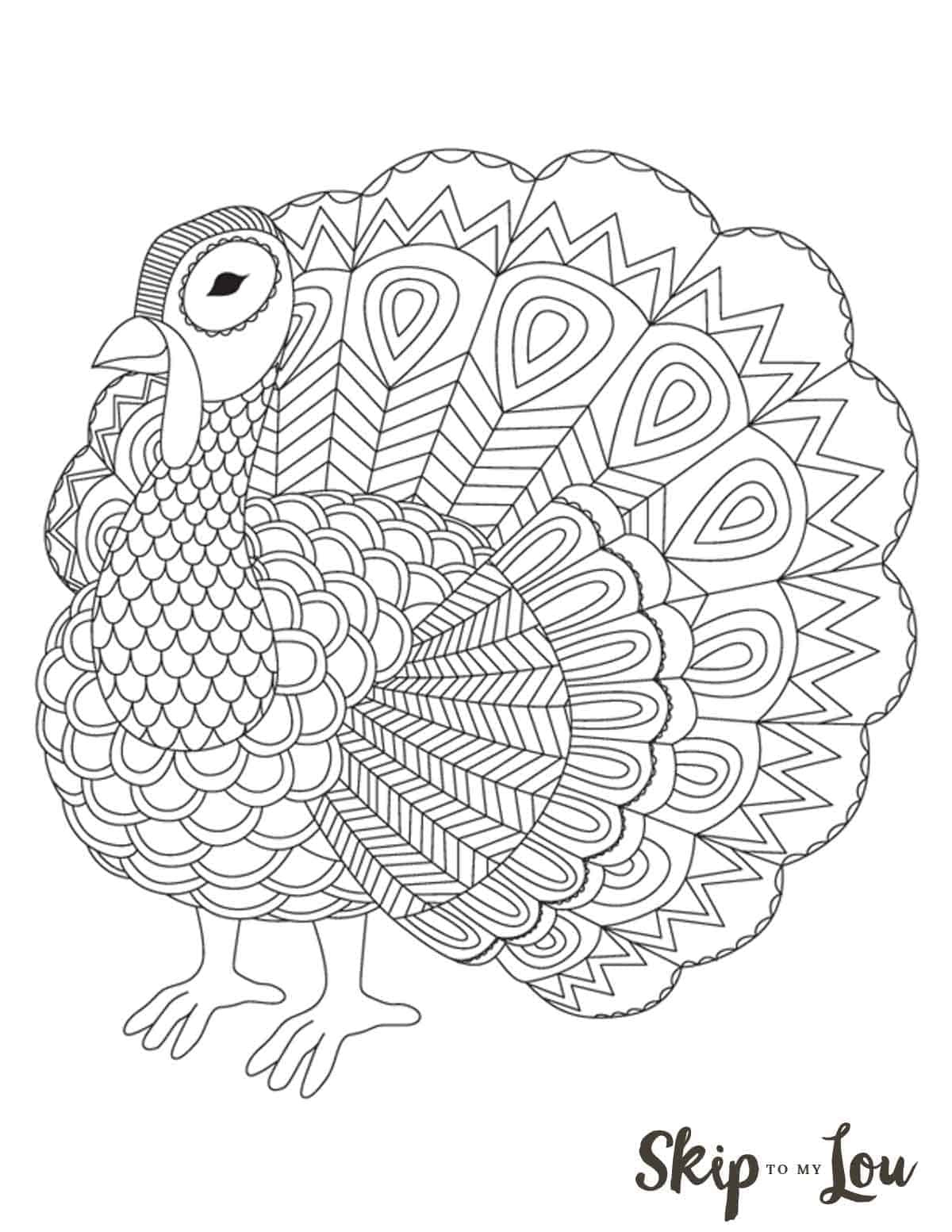 The Cutest Free Turkey Coloring Pages | Skip To My Lou regarding Thanksgiving Turkey Coloring Page Printable