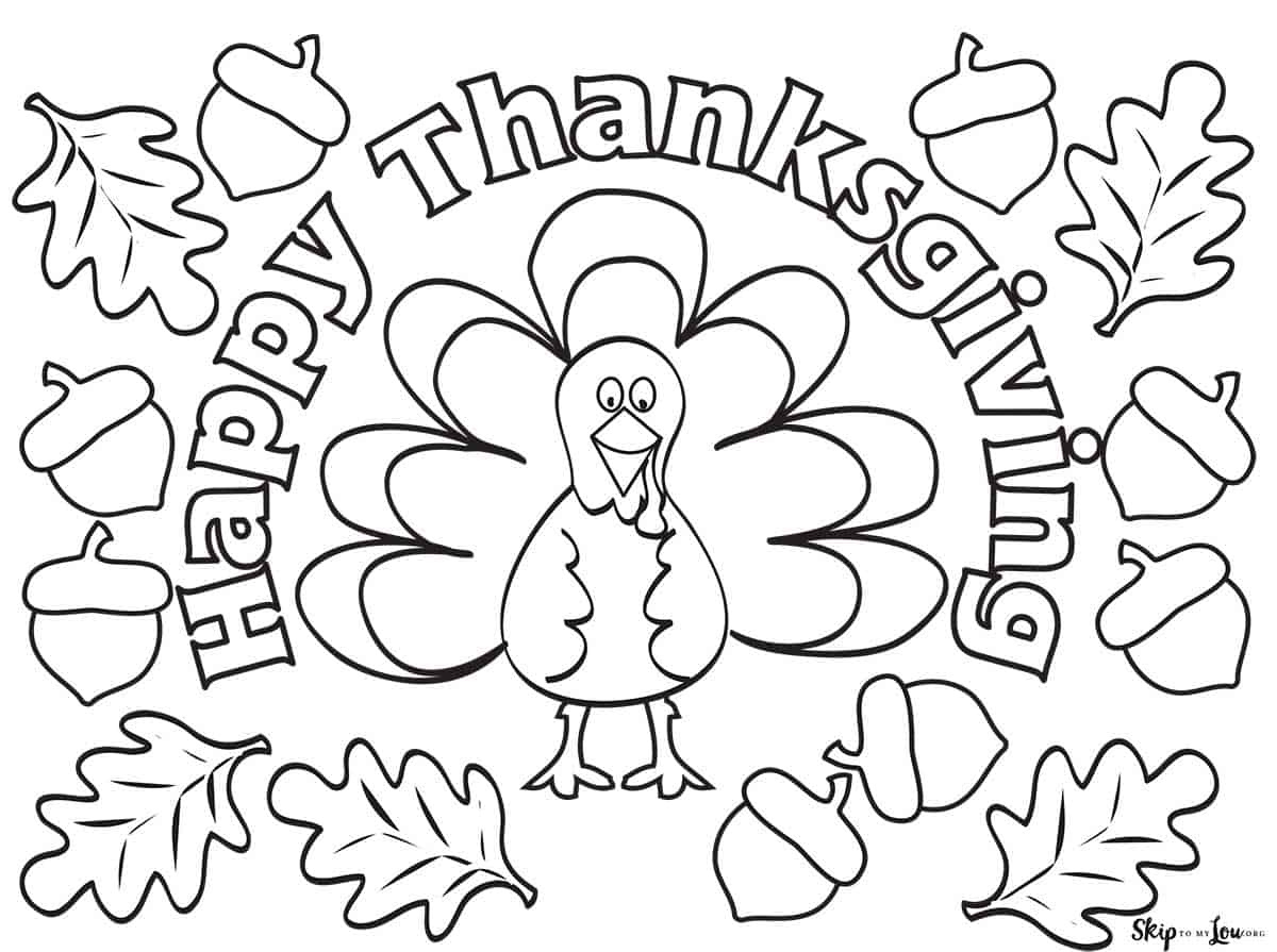The Cutest Free Turkey Coloring Pages | Skip To My Lou throughout Thanksgiving Turkey Coloring Page Printable