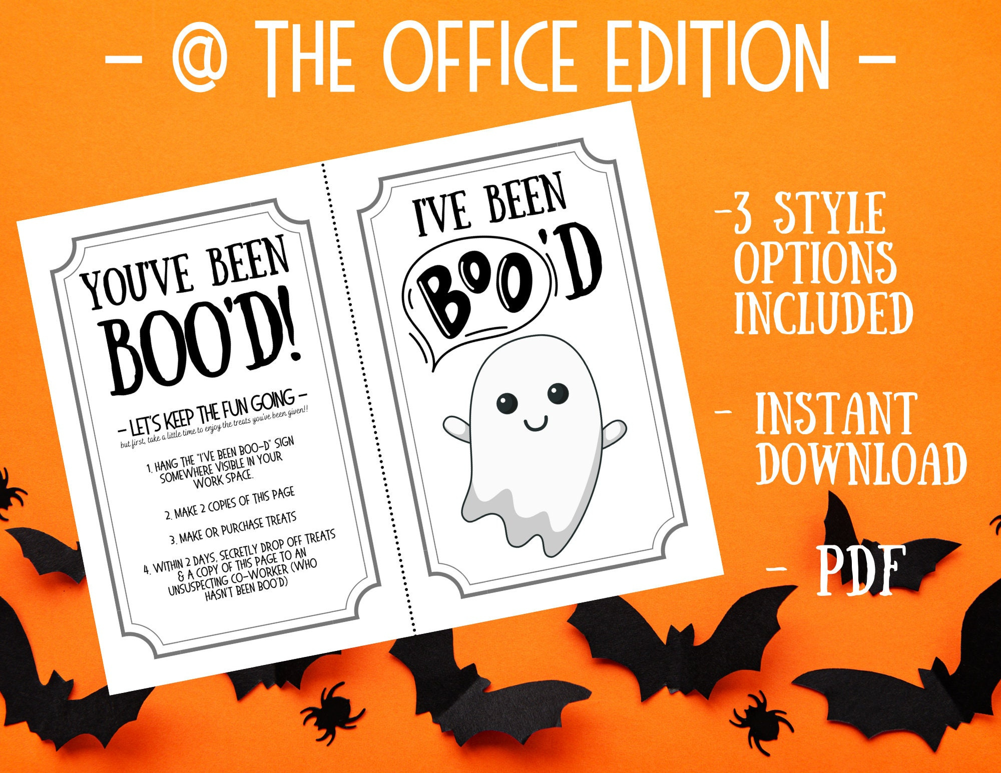 You'Ve Been Boo'D Printable At Work- Halloween Schild - We'Ve Been inside Halloween Boo Sign Printable