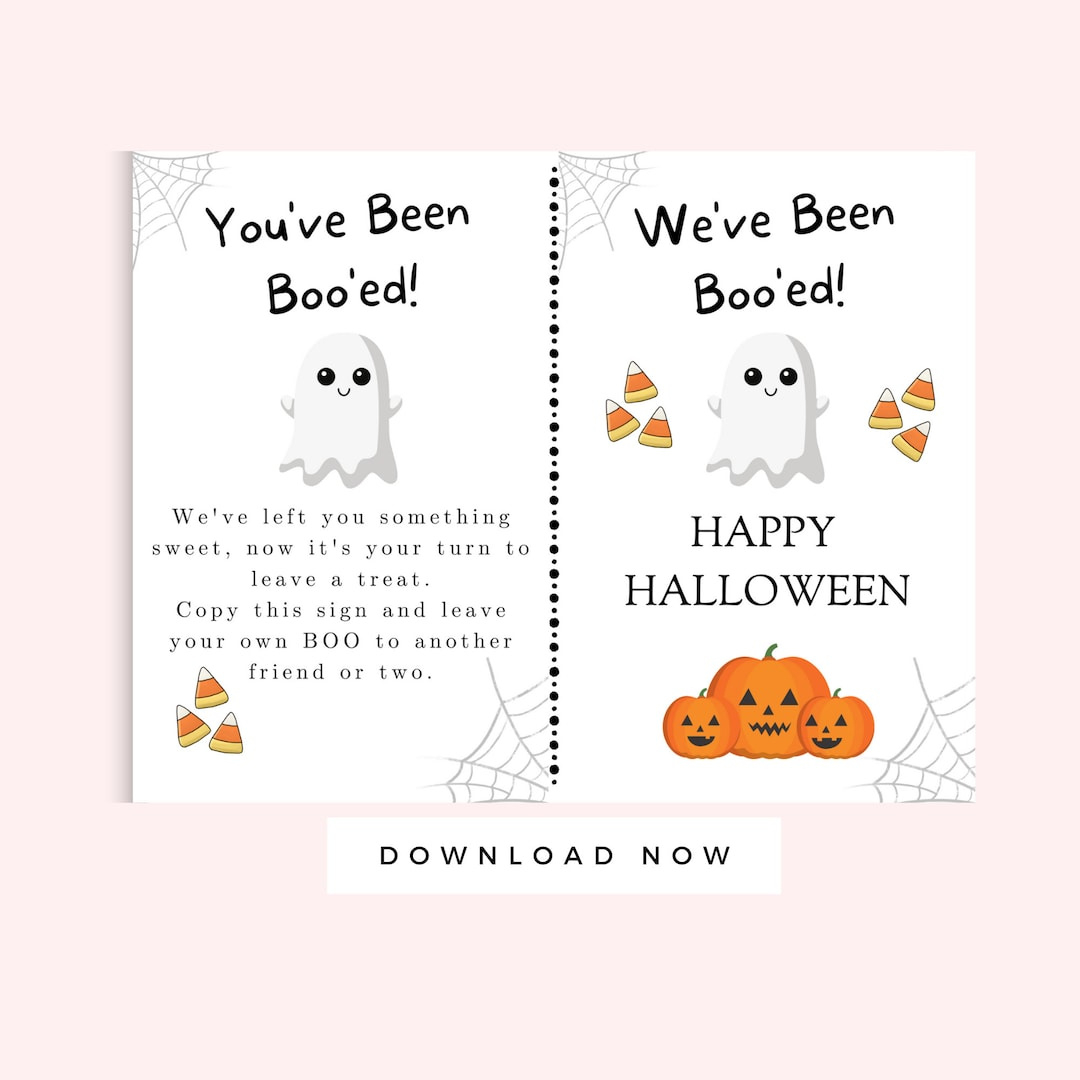You&amp;#039;Ve Been Booed Printable Letter, Halloween Boo Basket, Ghost regarding Printable Halloween Boo Sign