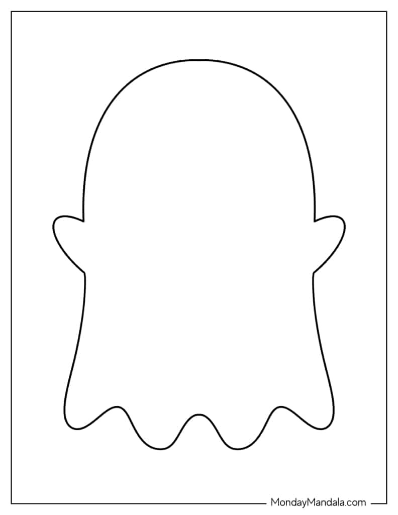 48 Ghost Templates (Free Pdf Printables) intended for Printable Halloween Ghost Template