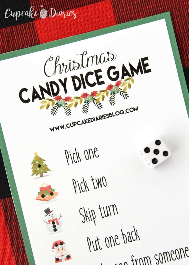 Christmas Candy Dice Game - Printable Game For Kids - Cupcake Diaries intended for Printable Christmas Candy Dice Game 10