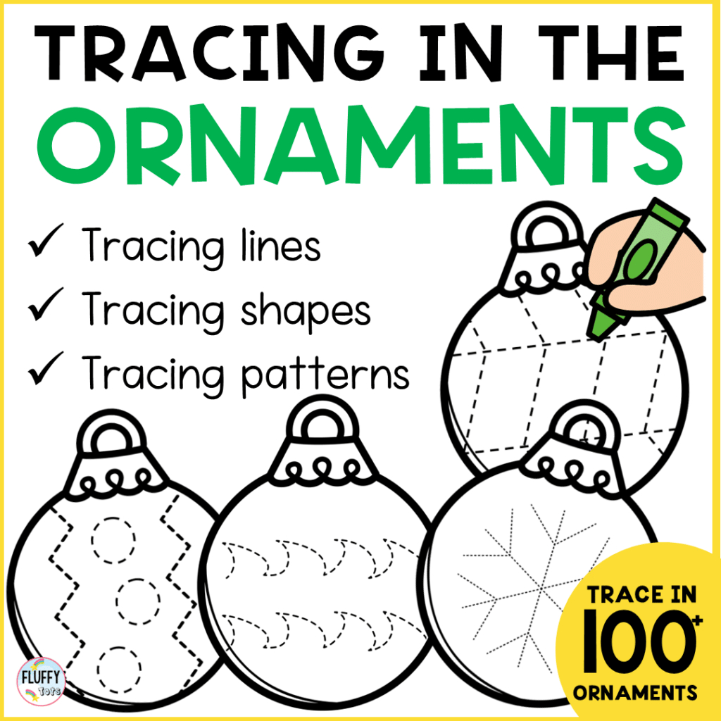 Christmas Ornaments Tracing Printables : Free 6 Fun Tracing intended for Christmas Ornaments Tracing Worksheet Printable
