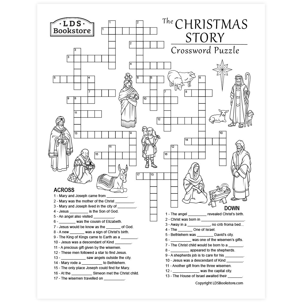 Christmas Story Crossword Puzzle - Printable intended for Printable Christmas Crossword