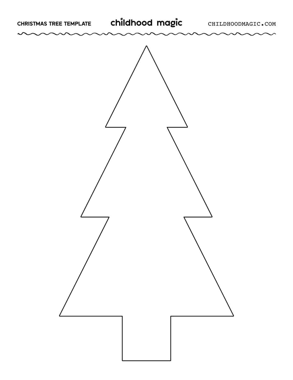 Christmas Tree Outline - Childhood Magic pertaining to Printable Christmas Tree Outline Template