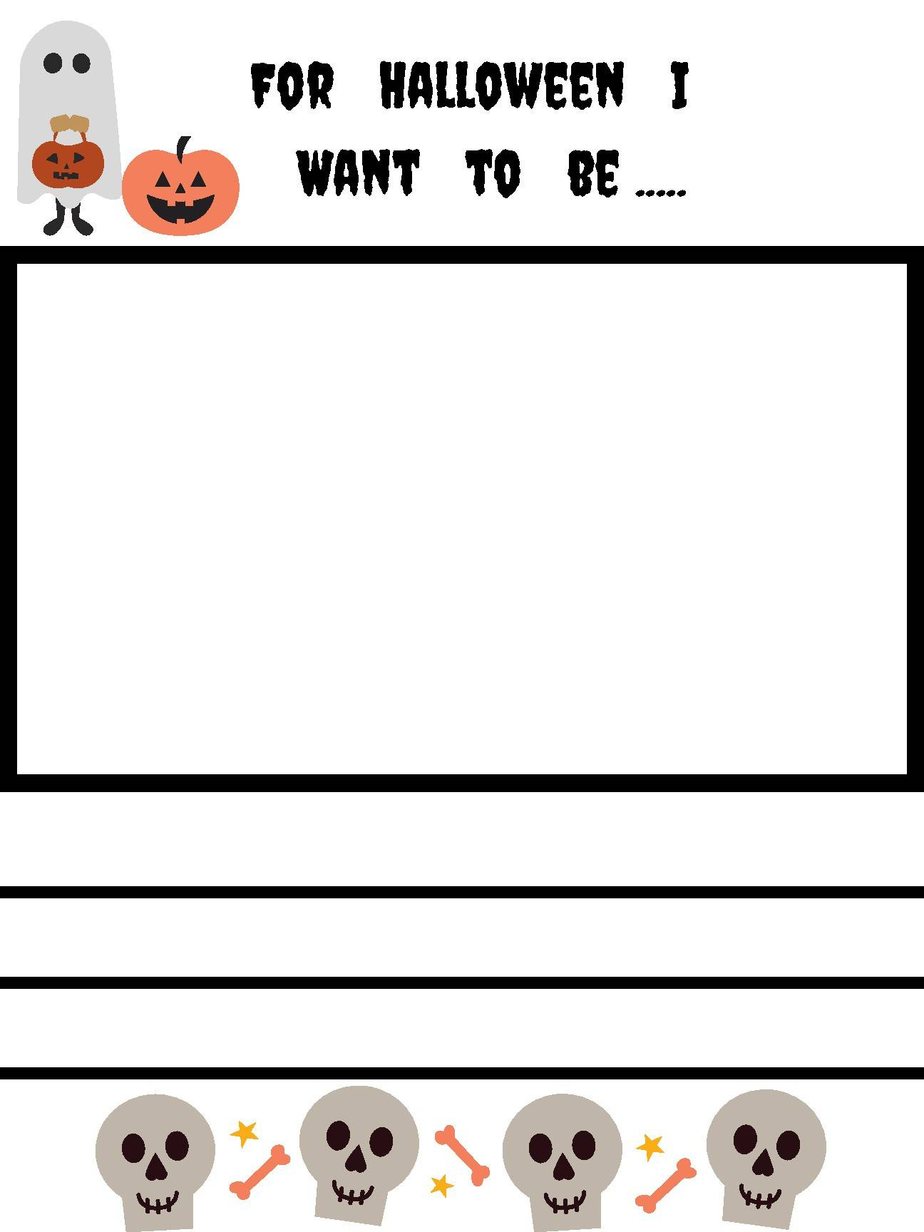 For Halloween I Want To Be&quot; Writing Worksheetholly Crawford inside For Halloween I Want To Be Printable