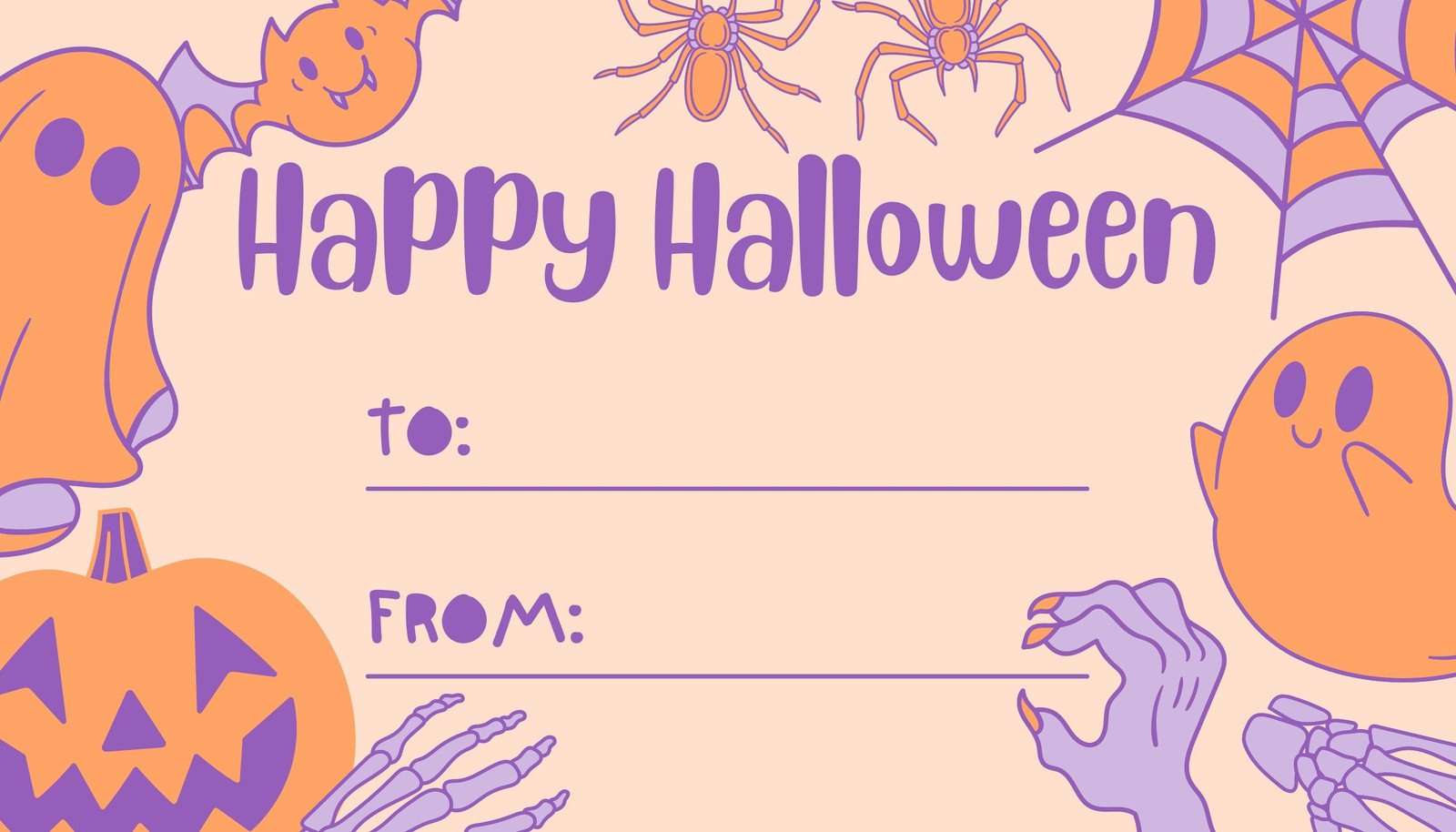 Free Printable And Customizable Halloween Tag Templates | Canva intended for Halloween Gift Tags Printable