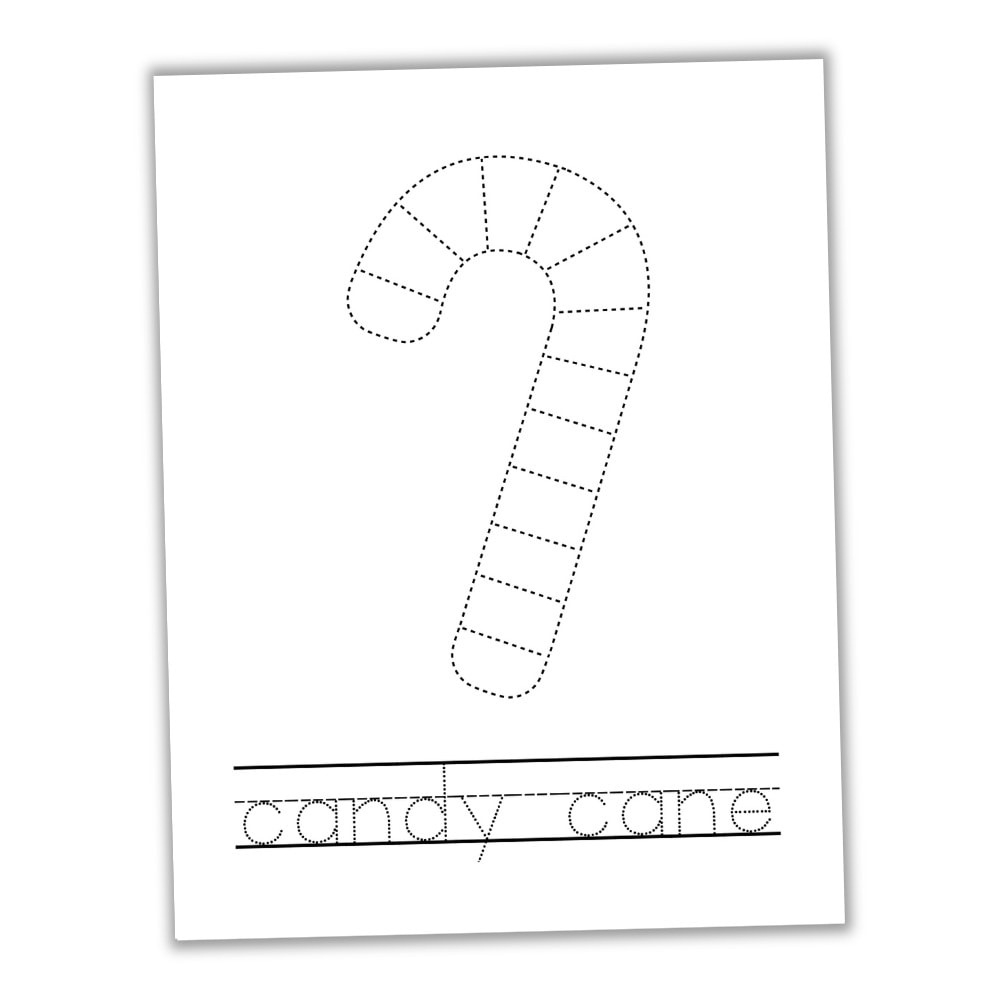 Free Printable Christmas Tracing Worksheets For Kids - The Craft in Printable Christmas Candy Canes Tracing Worksheet