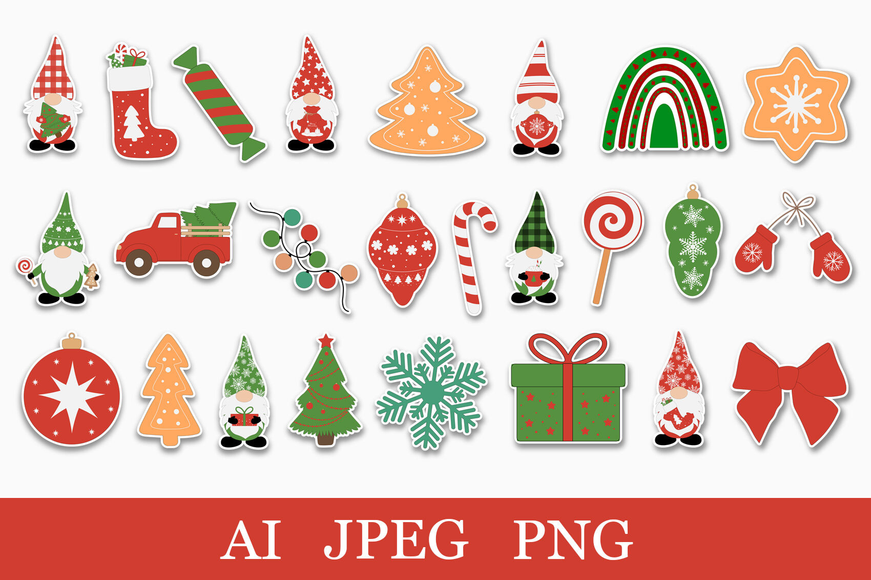 Gnomes Stickers. Christmas Stickers. Stickers Printable Png with Christmas Stickers Printable