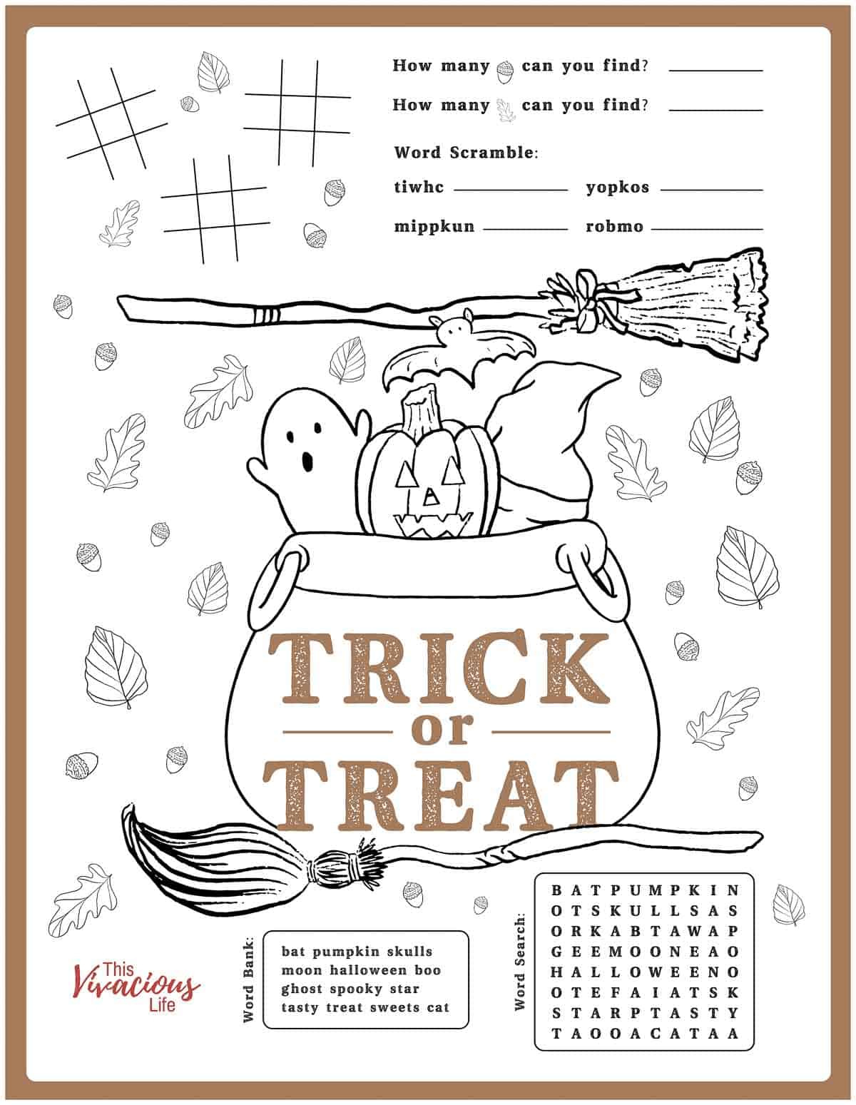 Halloween Activities Printable intended for Halloween Activities Printable