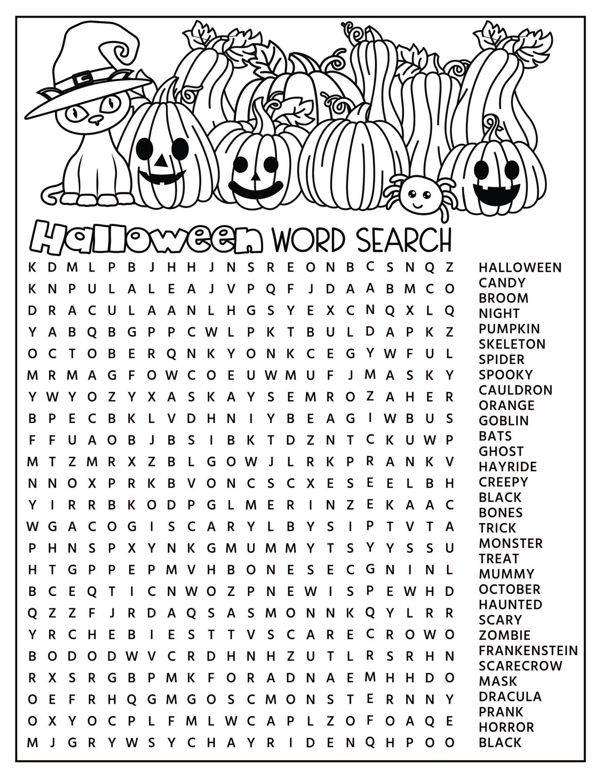 Halloween Activity Pages - Free Printables! - Kids Activity Zone intended for Halloween Activities Printable