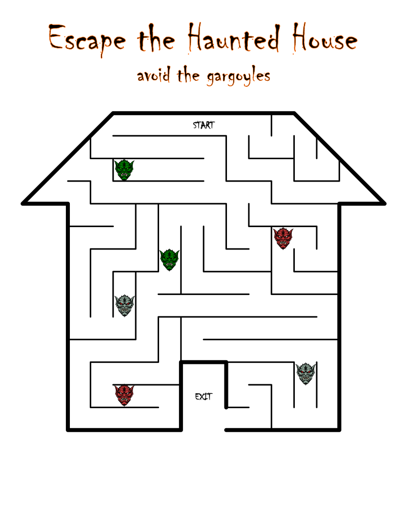 Halloween Mazes — Free Printable Mazes For All Ages in Halloween Haunted House Maze Printable