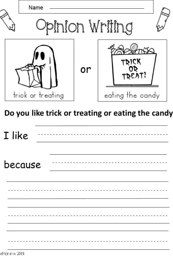 Halloween Writing Printables (K-1) - Kindermomma inside Halloween Writing Prompts Printable