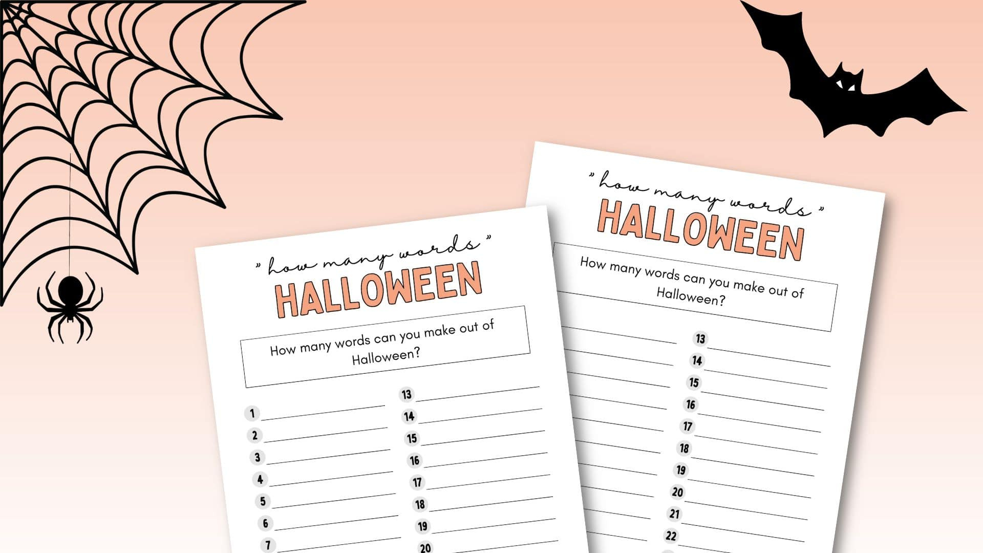 How Many Words Can You Make From Halloween - Worksheet with regard to Printable How Many Words Can You Make from Halloween