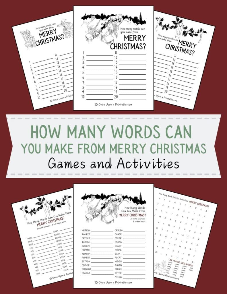 How Many Words Can You Make From Merry Christmas" Printables with Printable How Many Words Can You Make From Merry Christmas