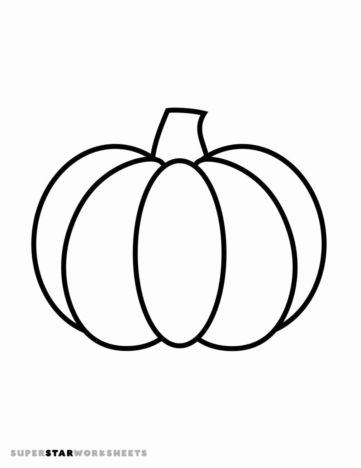 Pumpkin Coloring Pages (Free Printables) - Superstar Worksheets with Printable Halloween Blank Pumpkin Coloring Page