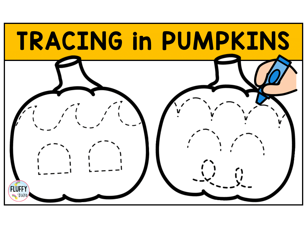 Pumpkin Tracing Printables: Free 6 Fun Tracing Pumpkins - Fluffytots within Pumpkin Tracing Worksheet Printable
