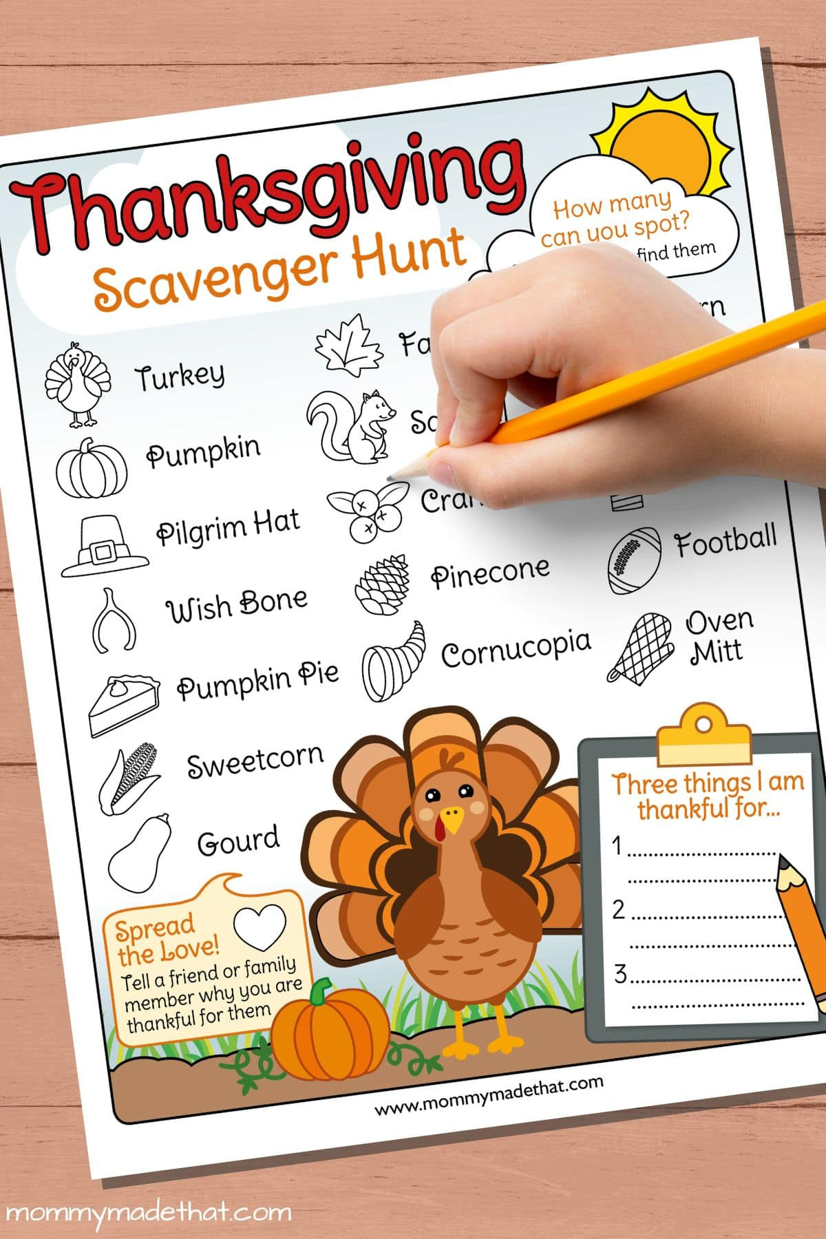 The Best Thanksgiving Scavenger Hunt (Free Printable!) pertaining to Thanksgiving Scavenger Hunt Printable