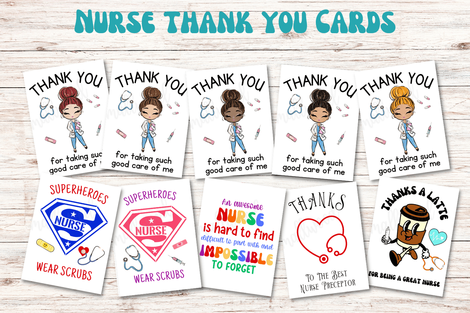 10 Cute Nurse Thank You Cards (Free Printable) - Cassie Smallwood pertaining to Nurse Thank You Cards Printable