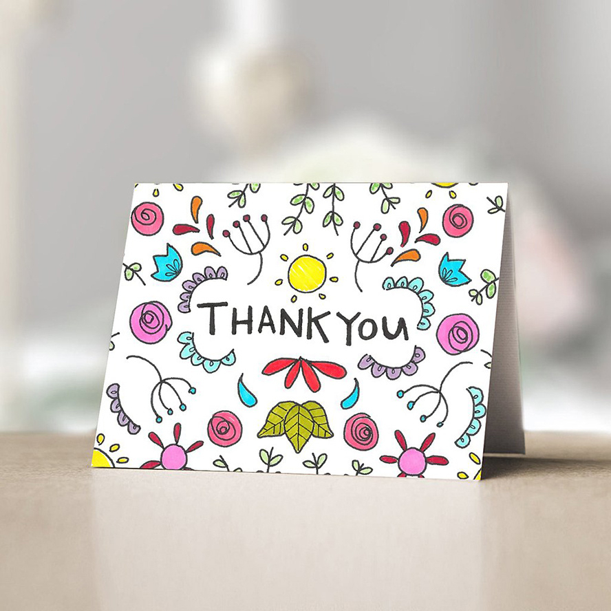 10 Thank You Card Designs And What To Write | Journal intended for Thank You Card Design