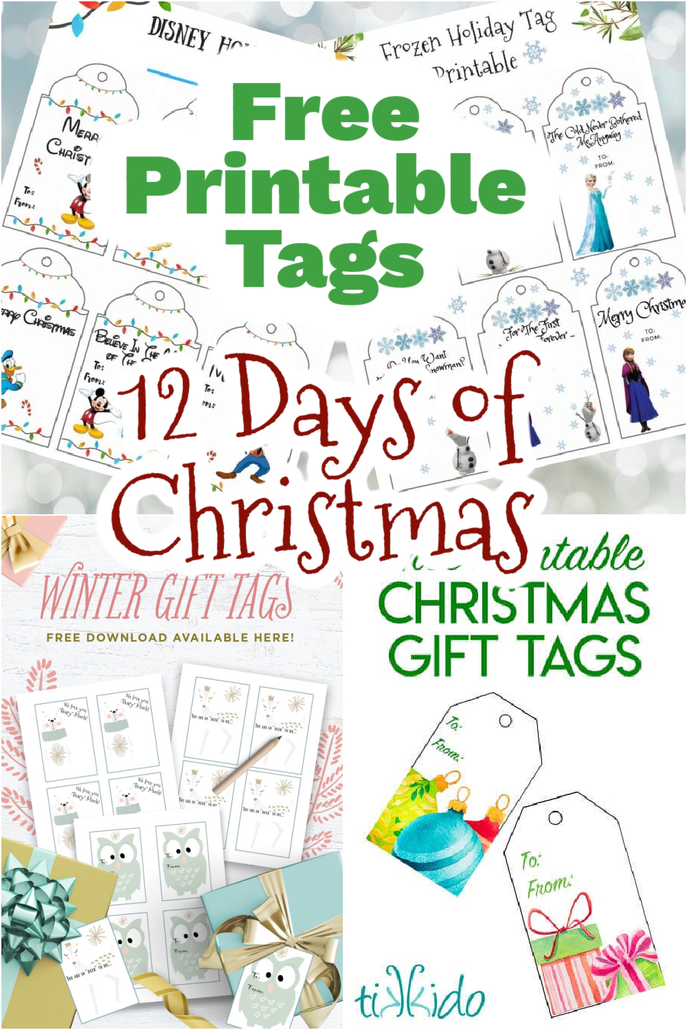 12 Days Of Christmas With Free Printable Tags - Mom Junky within Free Printable 12 Days Of Christmas Tags