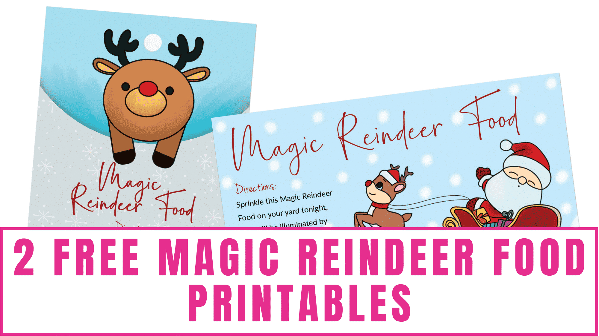2 Free Magic Reindeer Food Printables for Free Printable Reindeer Food Template