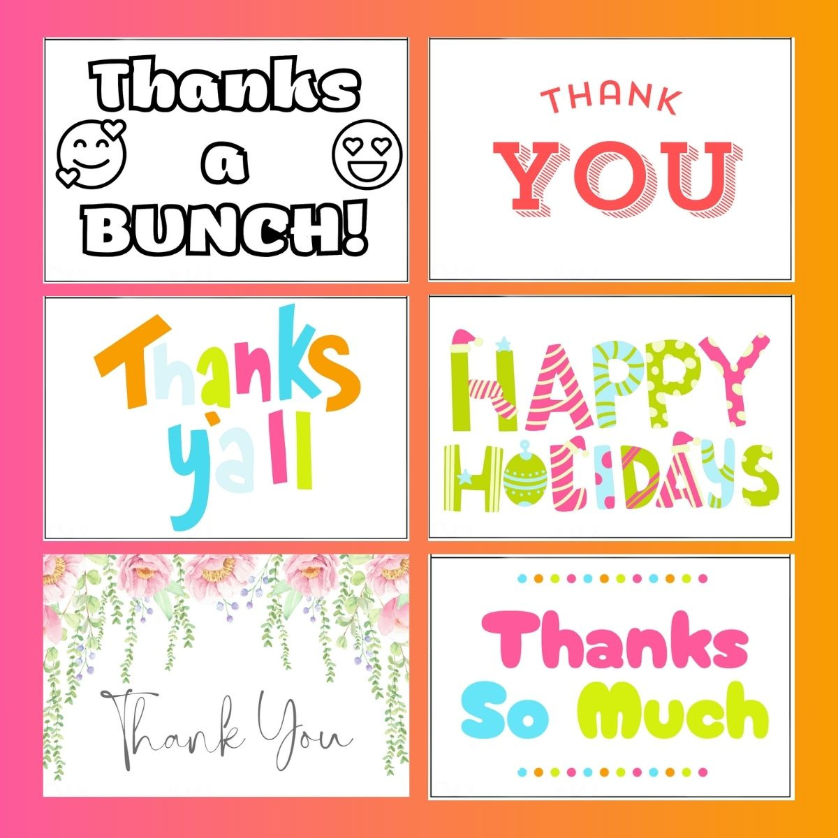24 Free Printable Thank You Cards | Lamberts Lately intended for Thank You Cards Printable
