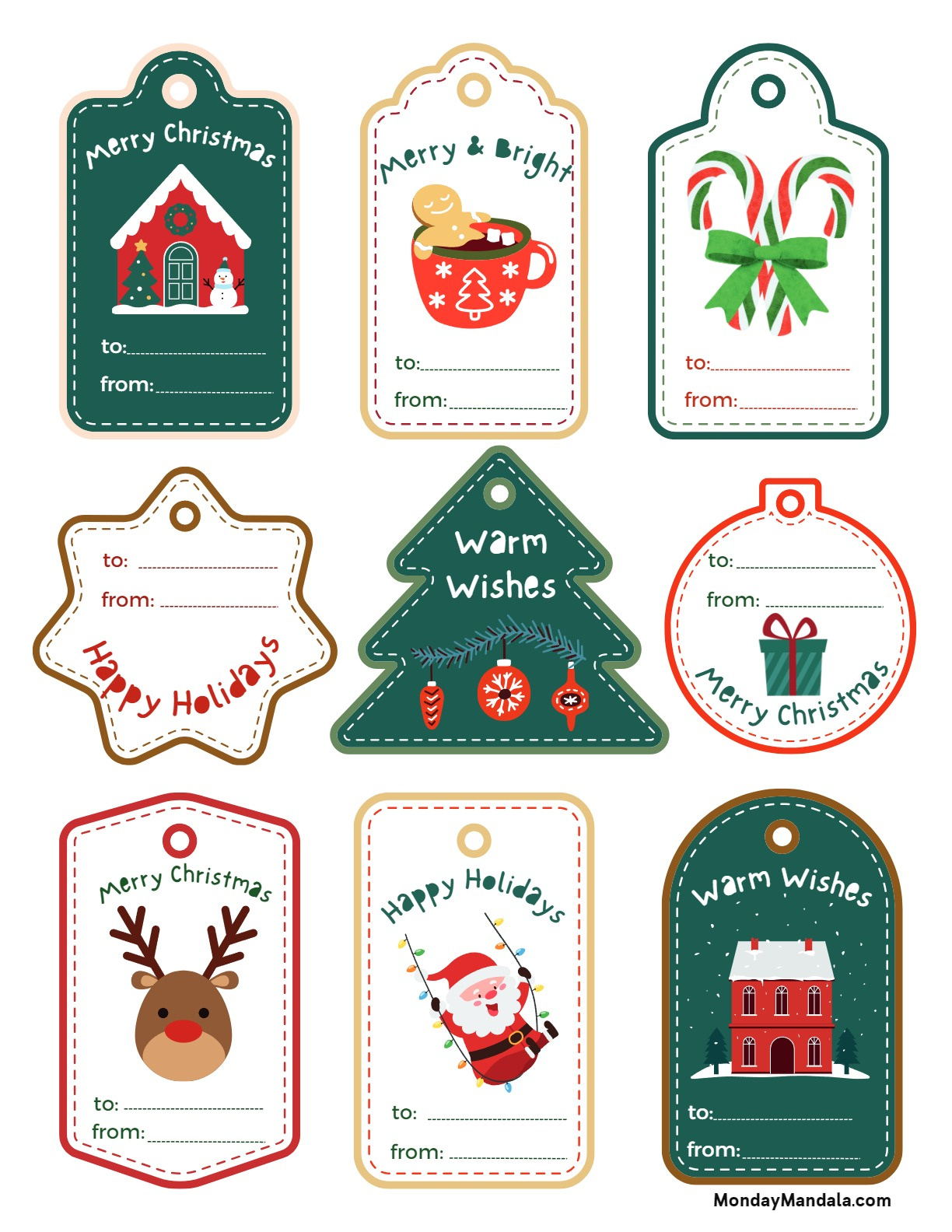25 Free Printable Christmas Gift Tags | Baking You Happier regarding Free Printable Christmas Tags For Gifts
