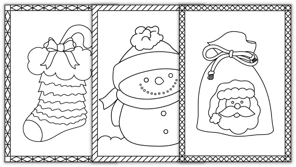 3 Cute Free Printable Holiday Cards To Color (For Kids &amp;amp; Adults regarding Printable Christmas Card Template For Kids