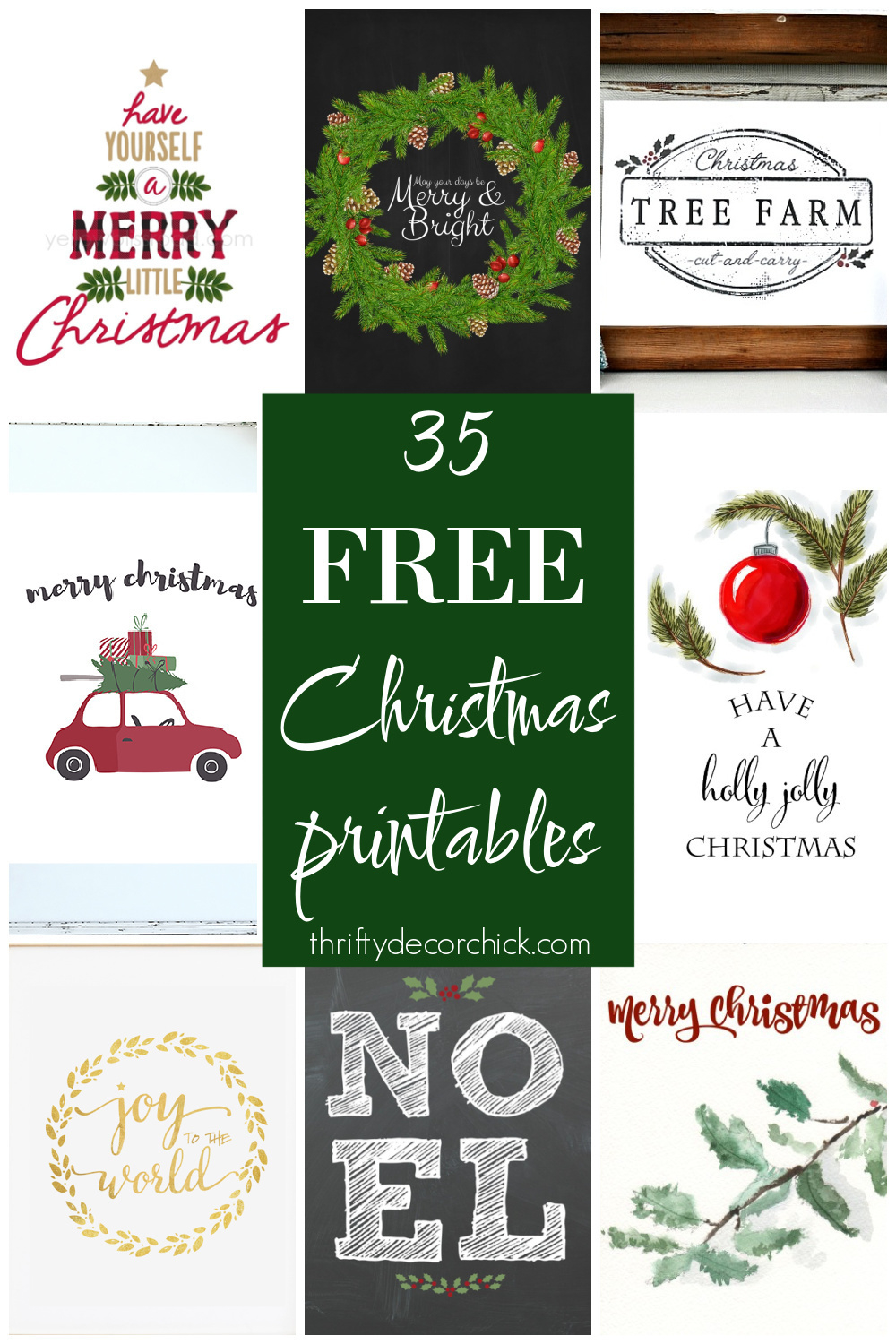 35 Free Christmas Printables To Deck Your Halls | Thrifty Decor throughout Christmas Printables Free