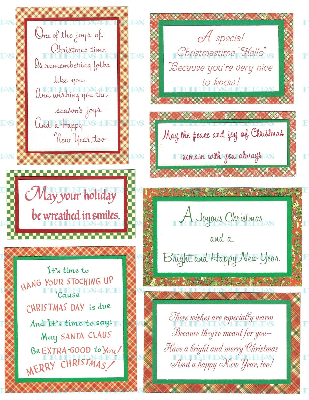 40 Printable Christmas Greetings / Verses From Vintage Xmas Cards throughout Printable Christmas Card Verses