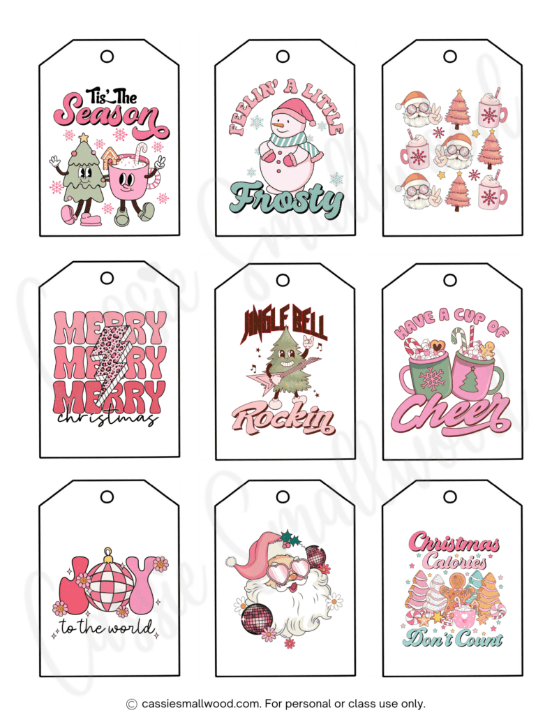 400+ Cutest Printable Christmas Tags (Free Pdf) - Cassie Smallwood intended for Cute Christmas Gift Tags Printable