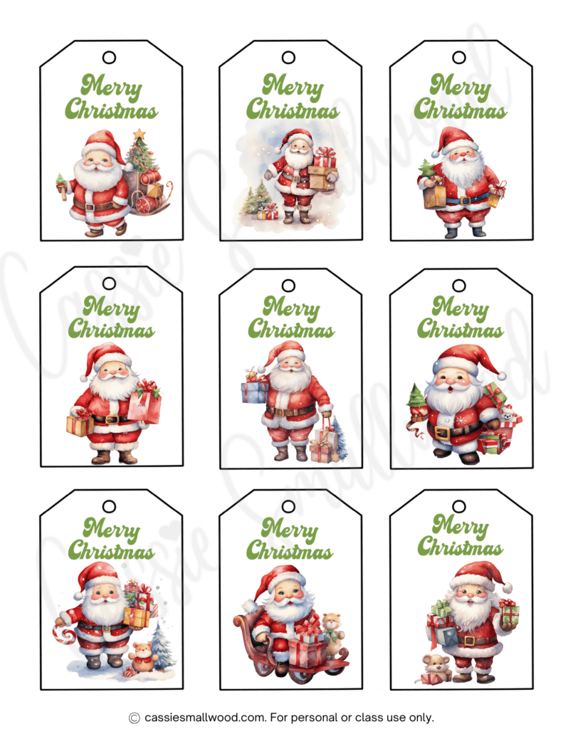 400+ Cutest Printable Christmas Tags (Free Pdf) - Cassie Smallwood throughout Free Printable Christmas Tags For Presents