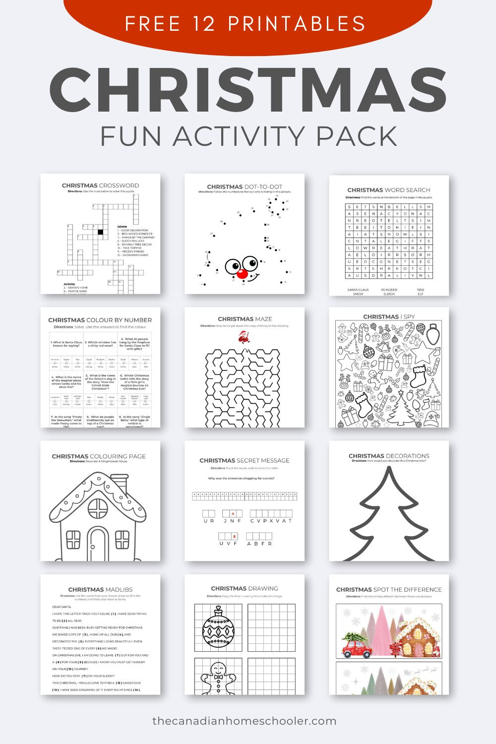A Fun (&amp;amp; Free) Printable Christmas Activity Pack For Kids for Free Christmas Printables For Kids