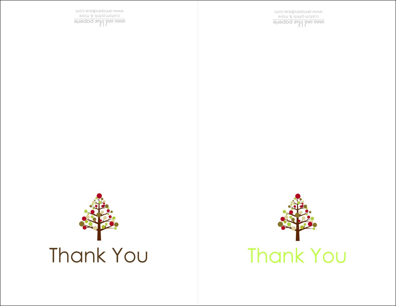 Anna And Blue Paperie: {Free Printable} Holiday Thank You Note with Holiday Thank You Cards Free Printable
