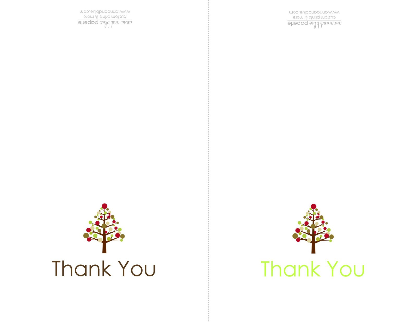 Anna And Blue Paperie: {Free Printable} Holiday Thank You Note within Holiday Thank You Cards Printable