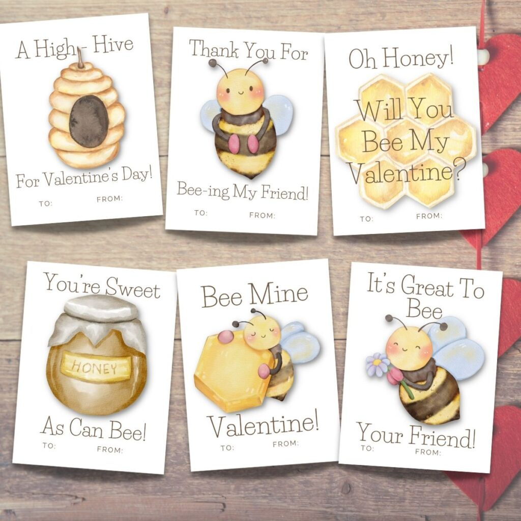 Bee My Valentine Printable - The Fifth Sparrow No More pertaining to Valentine Thank You Cards Printable