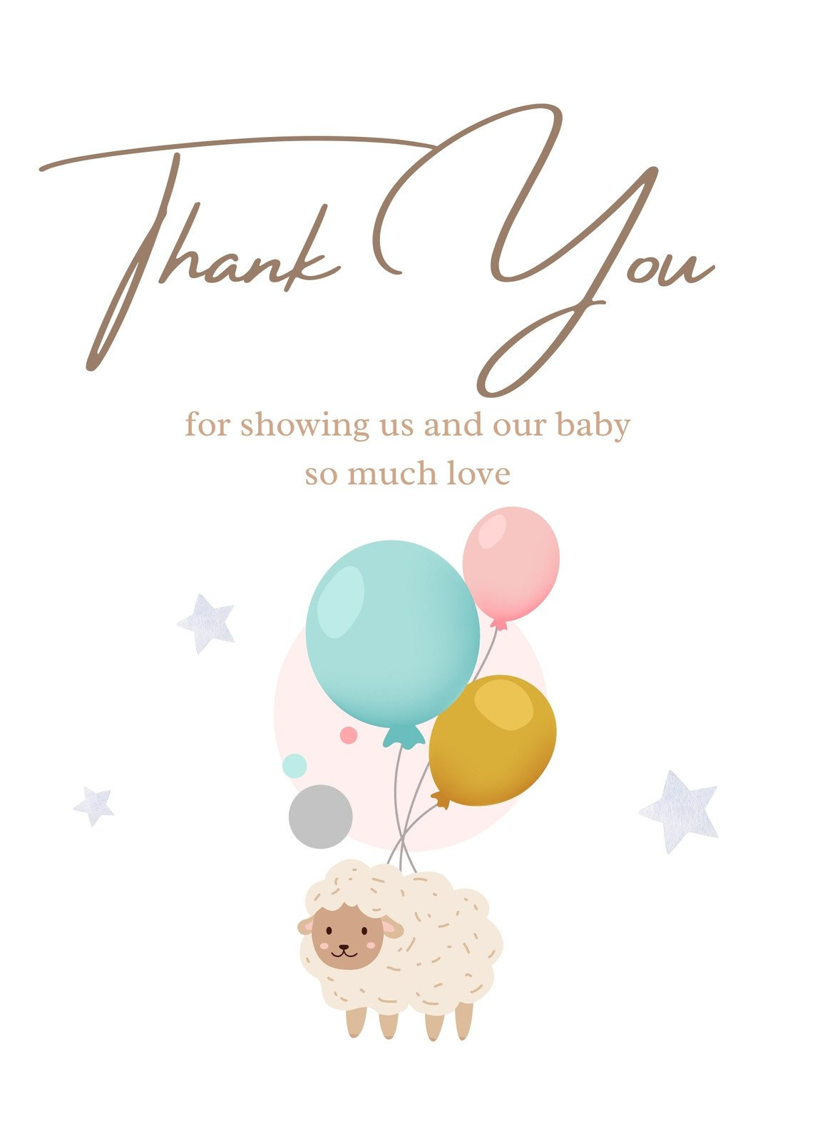 Best Thank You Note Template For Baby Shower Discount Free within Free Printable Cards Baby Thank You