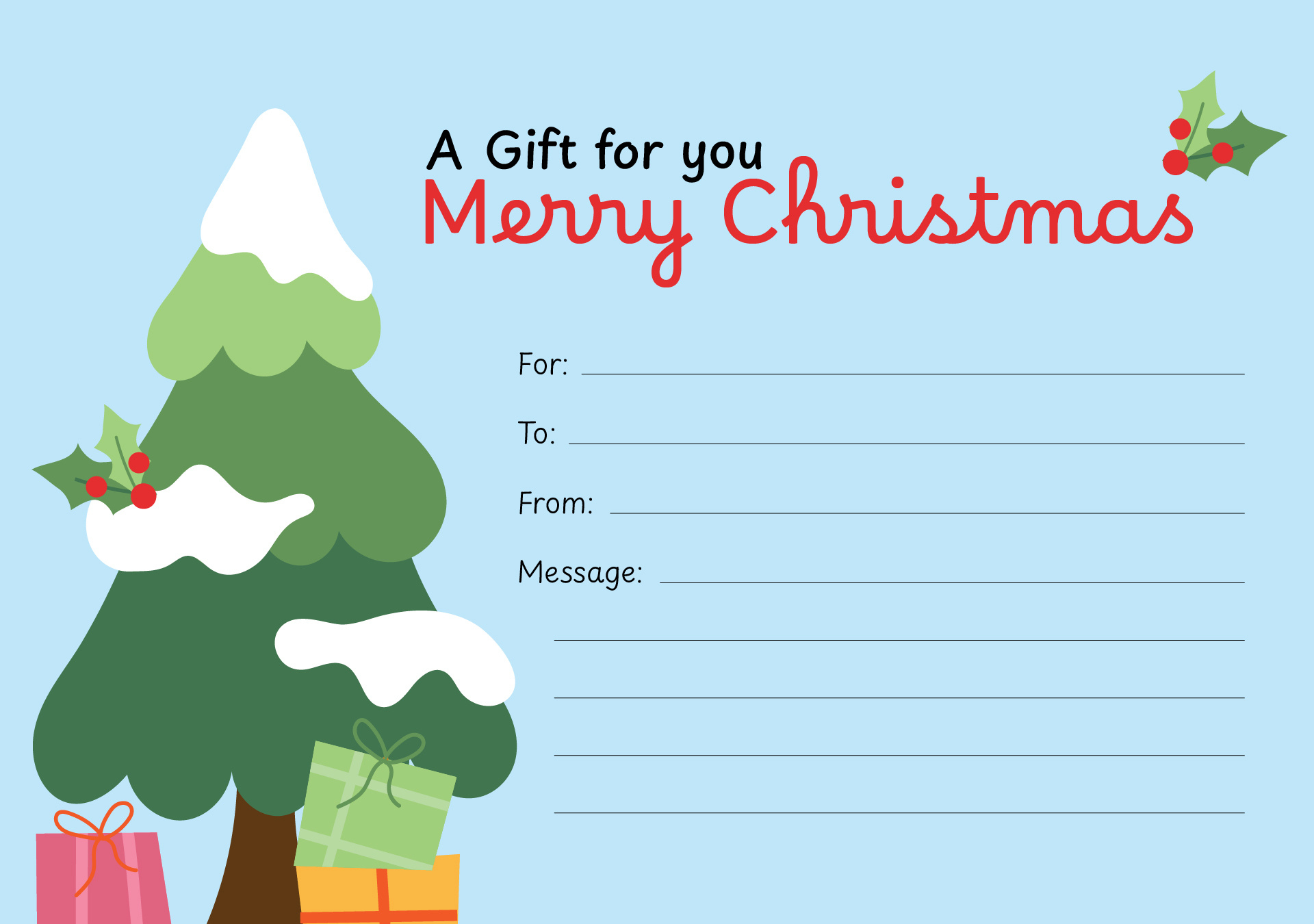 Black And White Holiday Christmas Cards - 15 Free Pdf Printables within Printable Christmas Card to and From