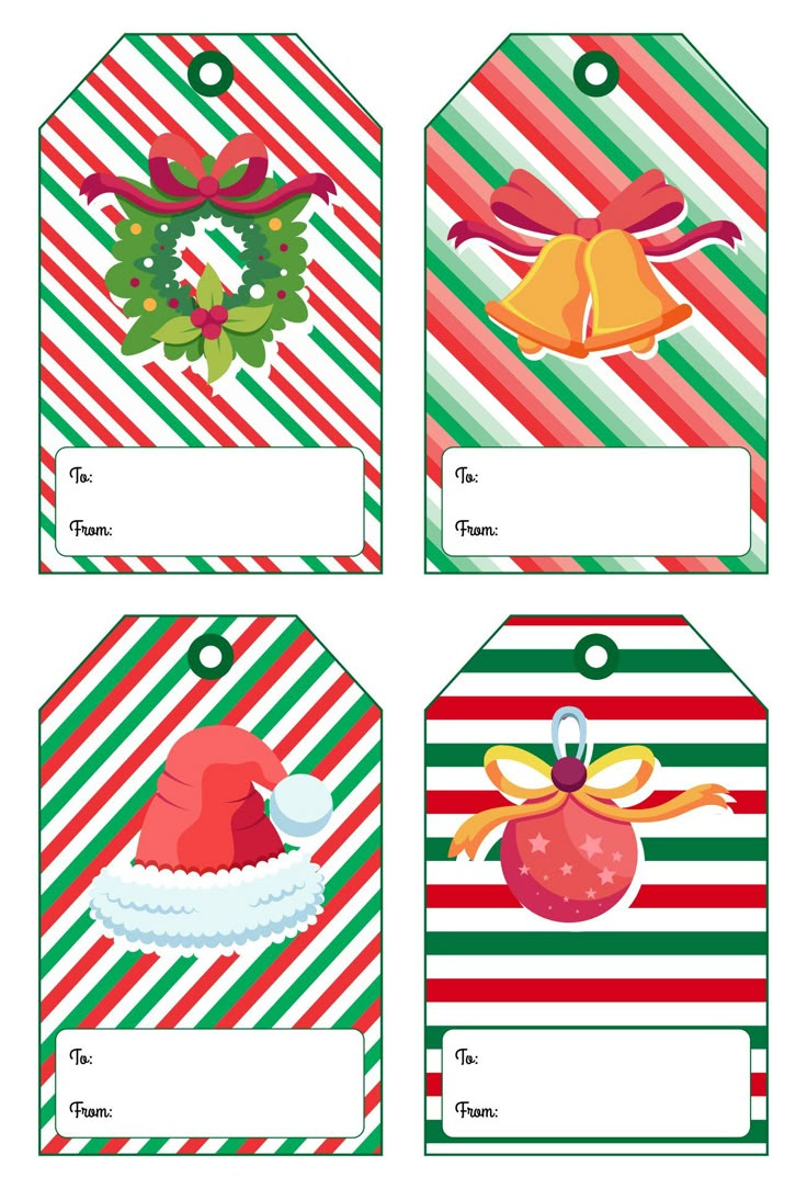 Blank Christmas Gift Tag Sticker - 10 Free Pdf Printables | Printablee throughout Blank Printable Christmas Tags