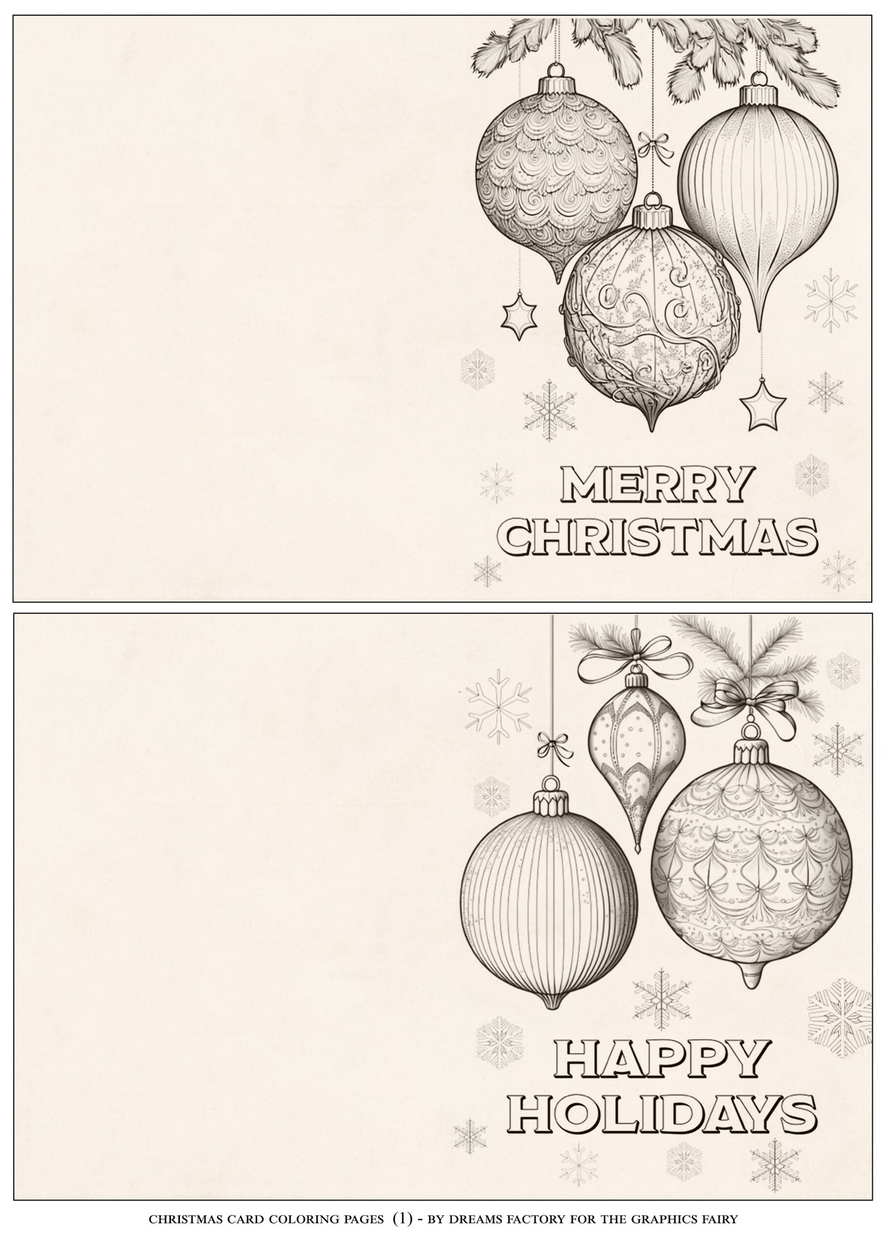 Christmas Card Coloring Pages! - The Graphics Fairy in Printable Christmas Card to Color