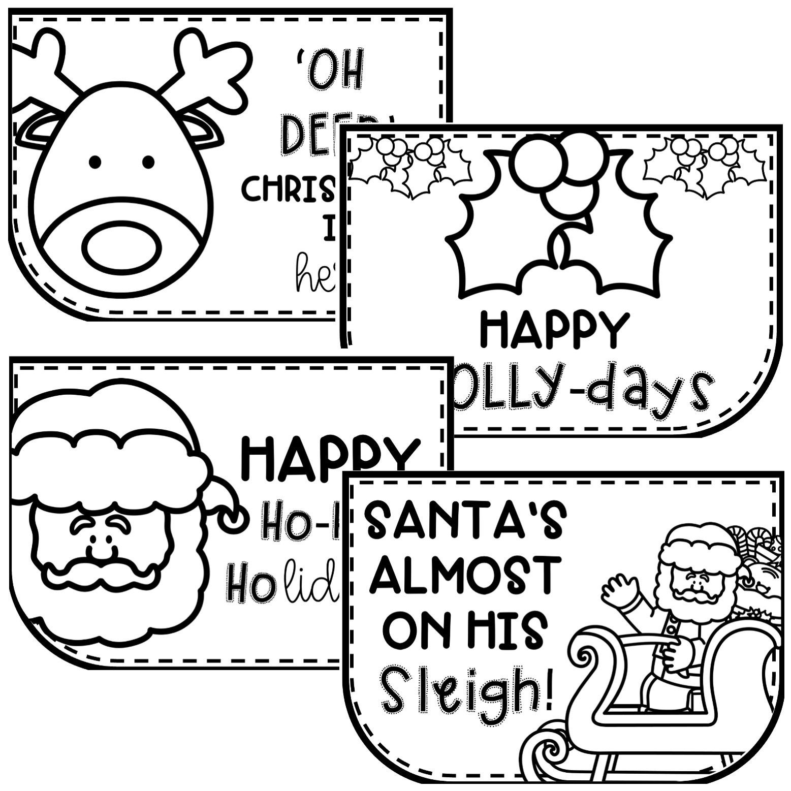 Christmas Card Templates - Top Teacher throughout Printable Christmas Card Template Black And White