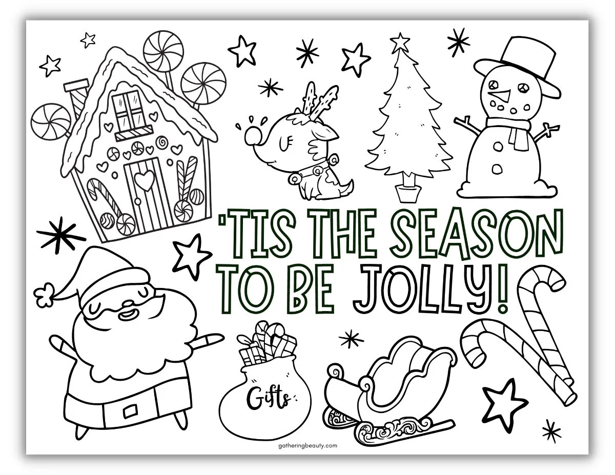 Christmas Coloring Activities For Kids - Free Printable pertaining to Christmas Colouring Pages Printable