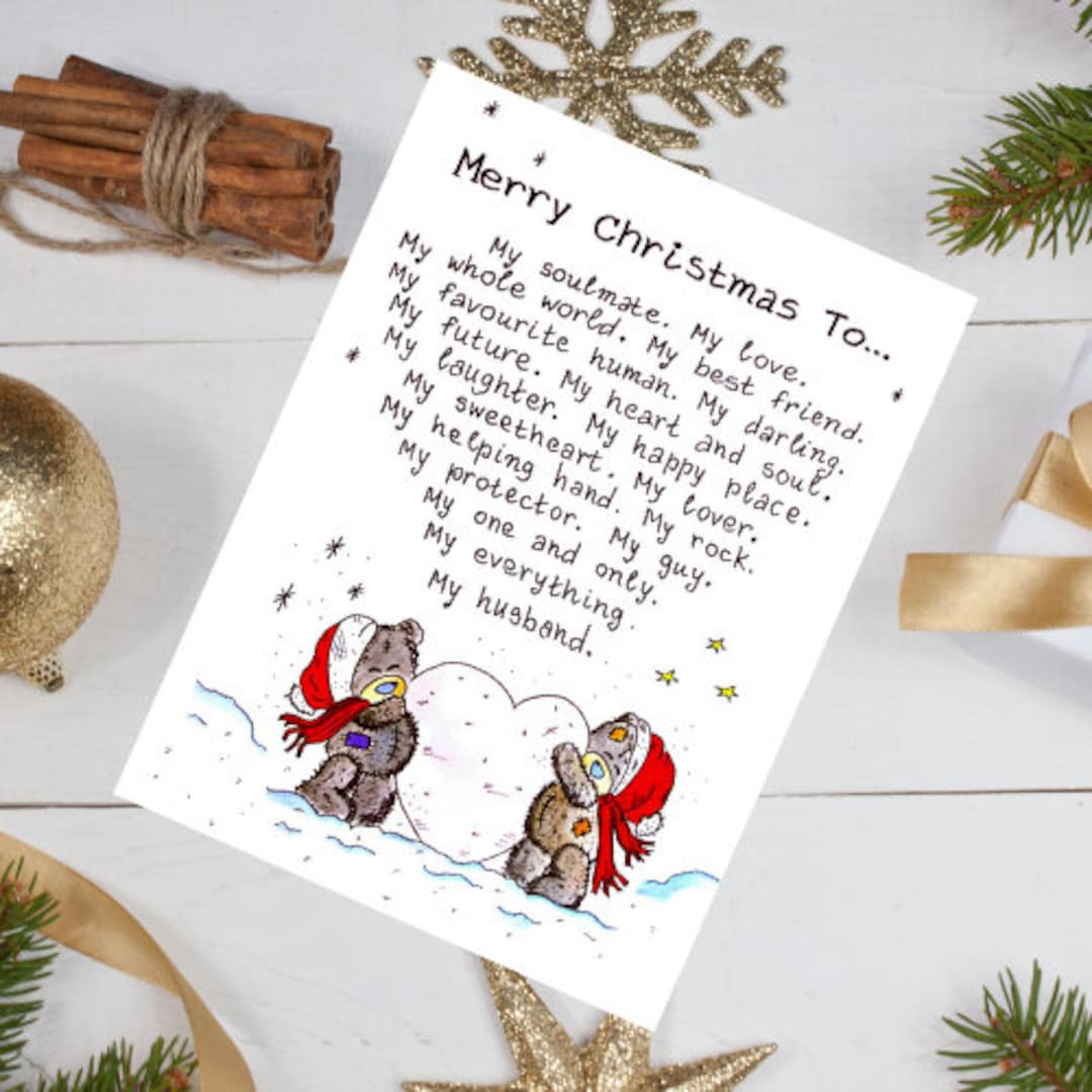 Christmas Day To My Husband At Christmas Merry Christmas To My pertaining to Printable Christmas Card Husband