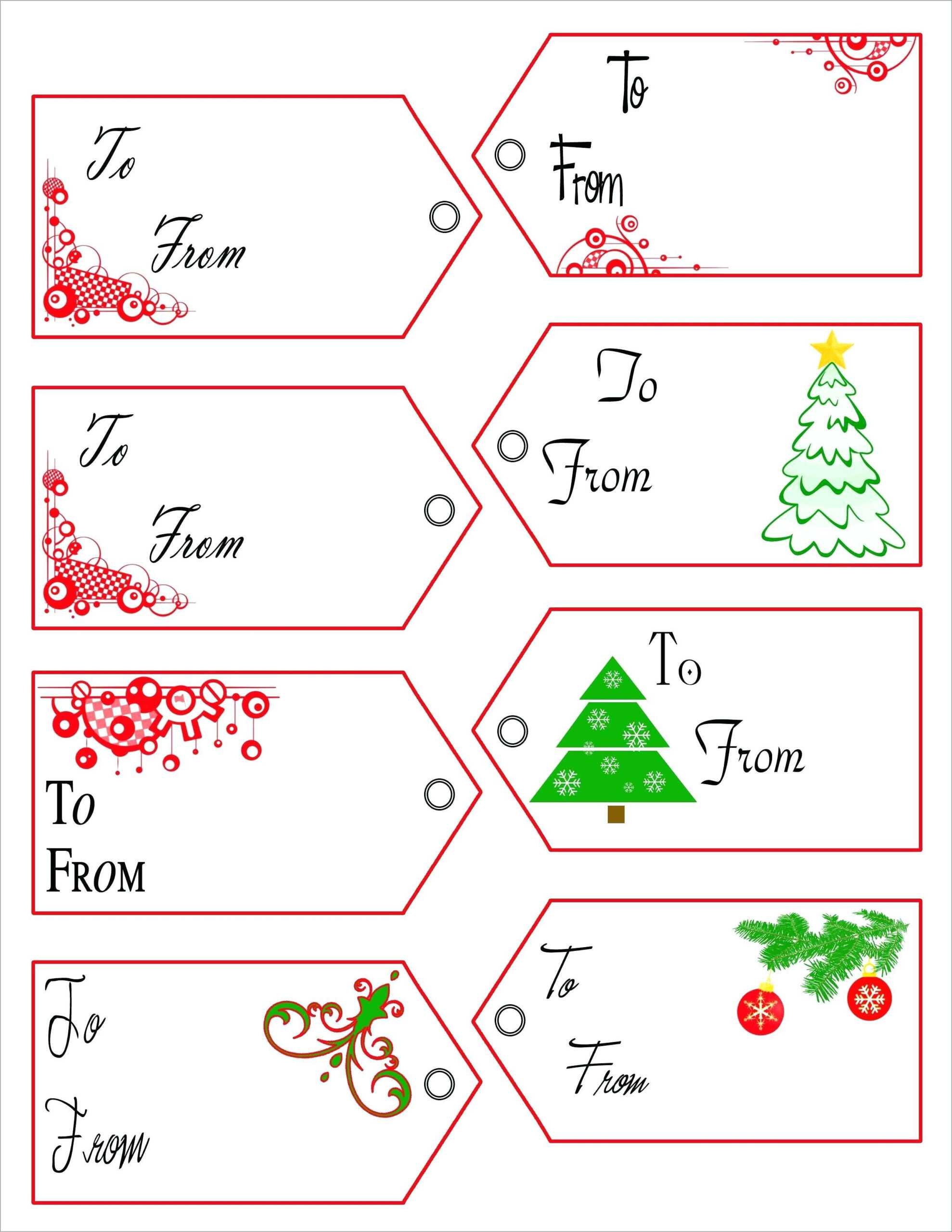 Christmas Free Printable Tags - Printable Party Favors with Free Printable Christmas Tags Templates Word