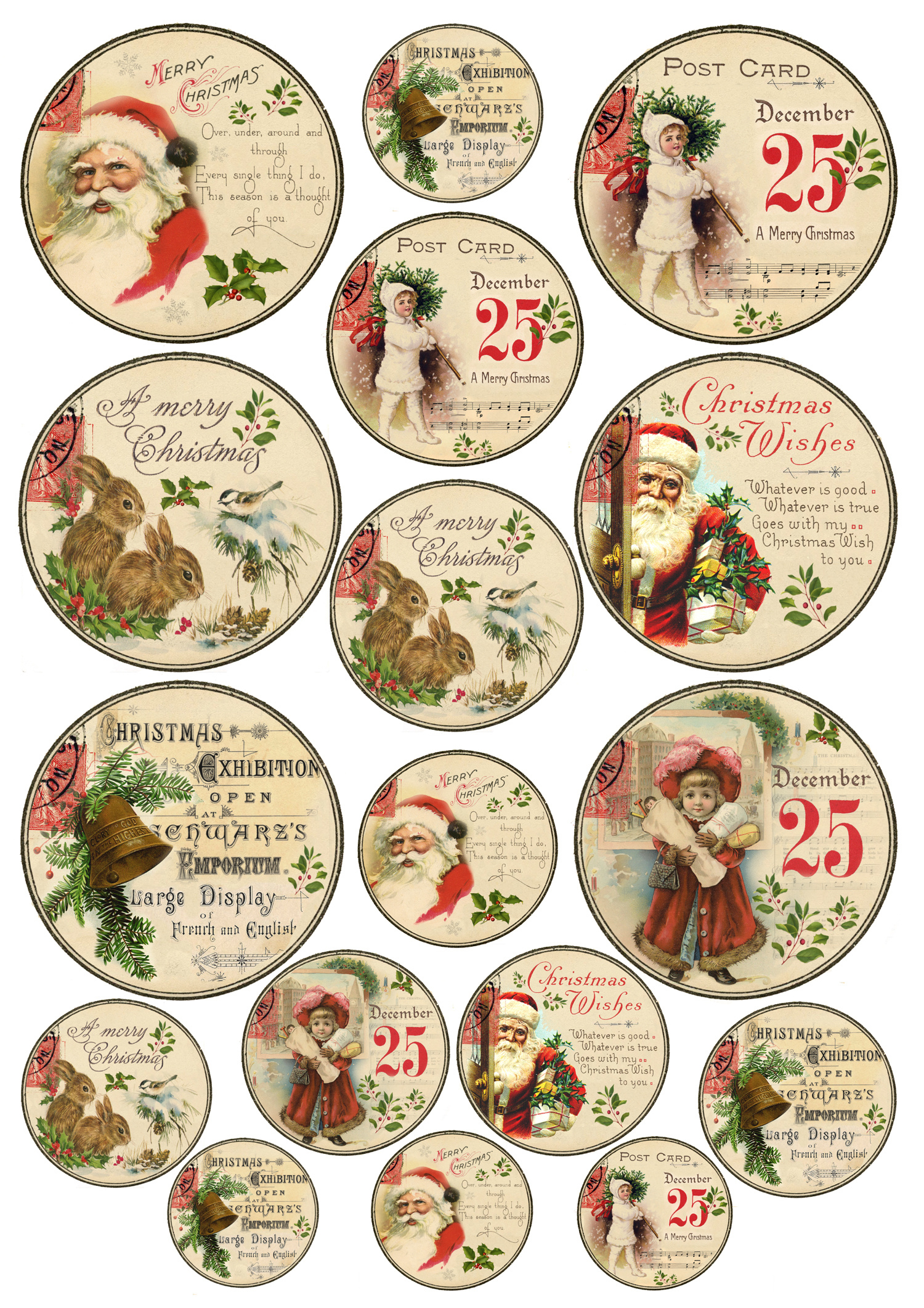 Christmas Gift Tags Printable! inside Vintage Printable Christmas Tags