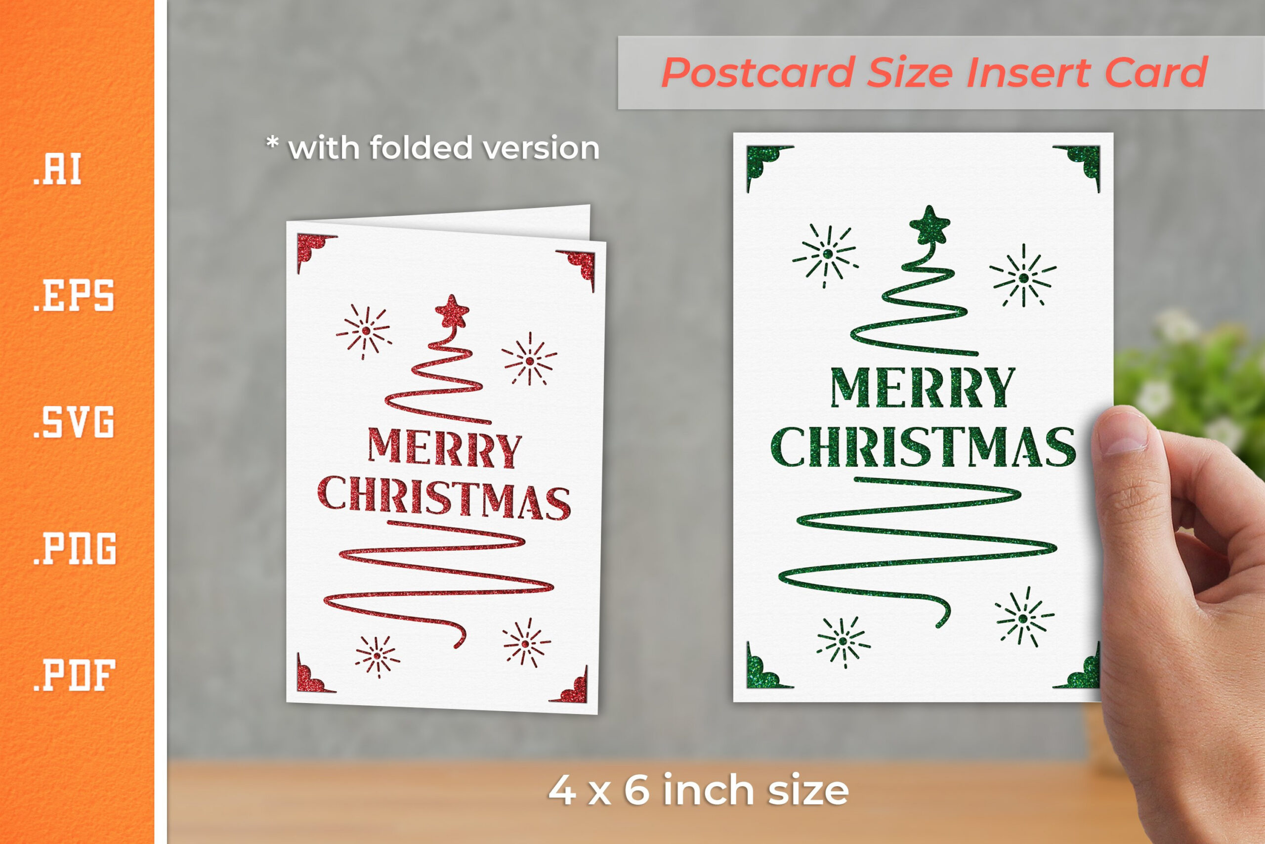 Christmas Insert Card Paper Cut Svg 2 - Postcard Size regarding Christmas Card Stock 4X6 Printable