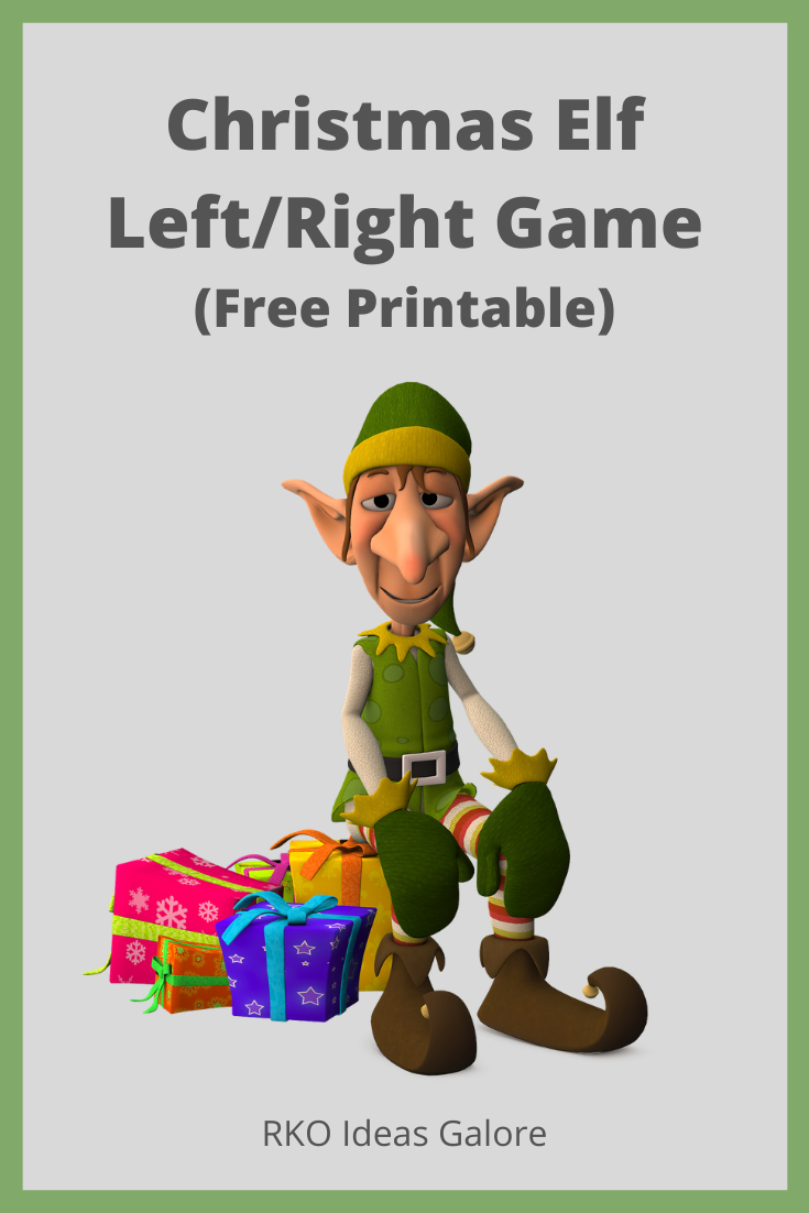 Christmas Left Right Game (Elf Theme) - Rko Ideas Galorekaren intended for Left Right Elf Christmas Game Printable Free