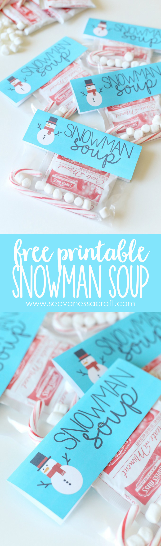 Christmas: Snowman Soup Printable Bag Topper - See Vanessa Craft with Snowman Soup Free Printable Bag Toppers